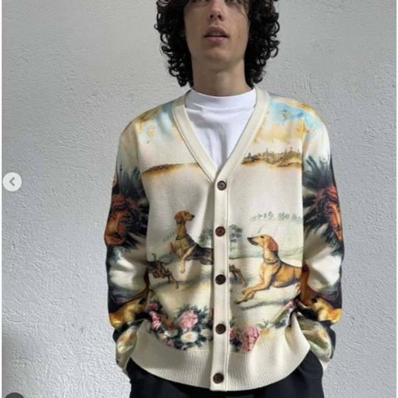 Golf Wang x Tyler the Creator Renaissance Cardigan Sweater Size Large RARE HTF - Picture 4 of 12